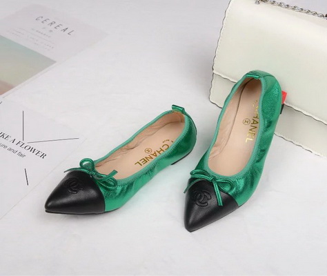 CHANEL Shallow mouth flat shoes Women--050